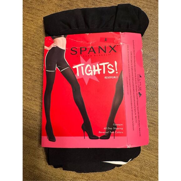 Spanx Tight-End Tights(r) Reversible (Black/Charcoal) Hose Brand New A Small - Picture 1 of 6